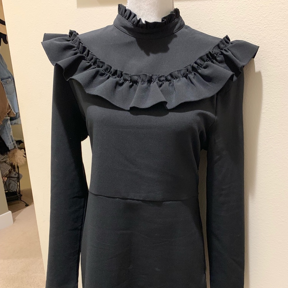 H&M Black Long Sleeve Dress